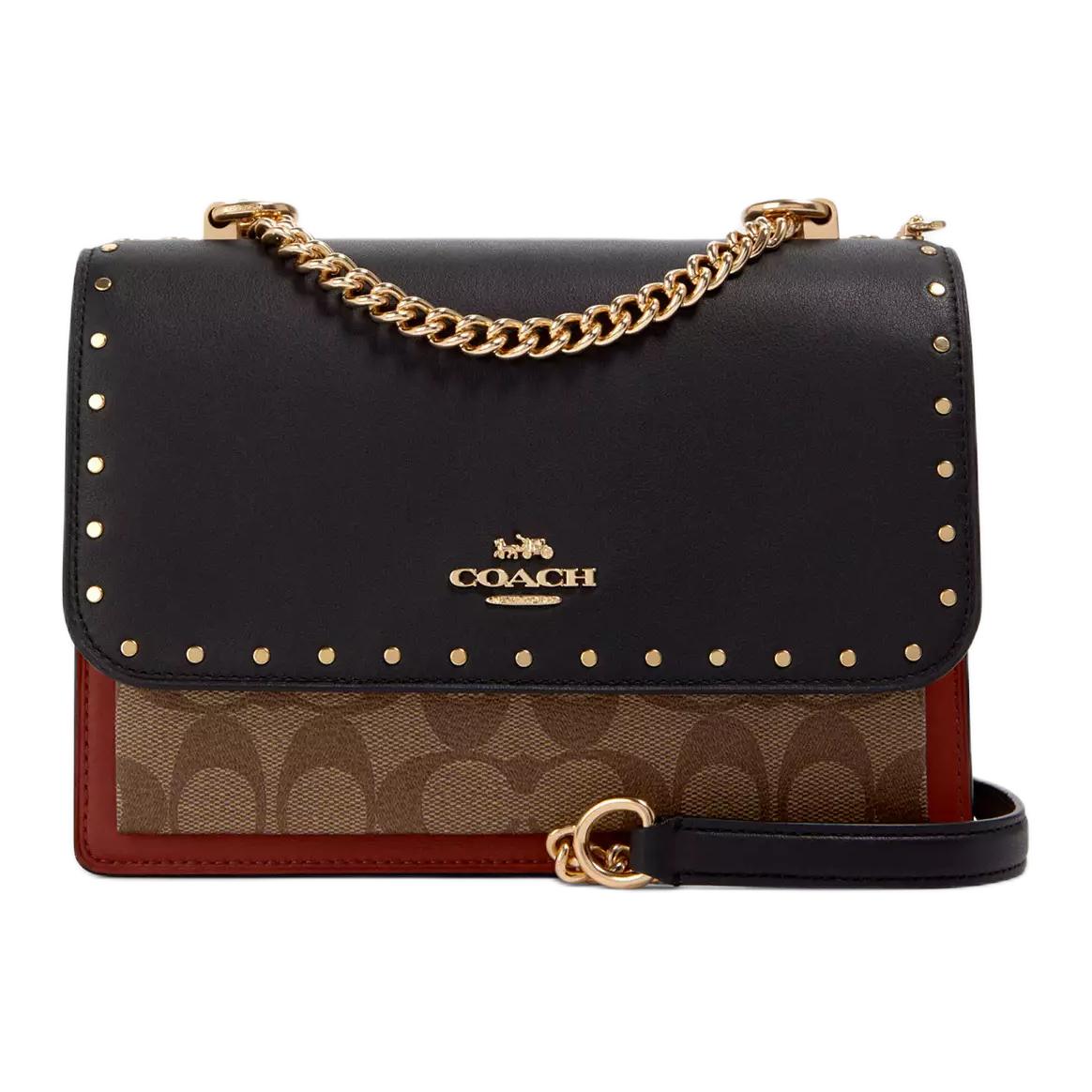 Женская сумка COACH Klare 21 (черно-коричневая)