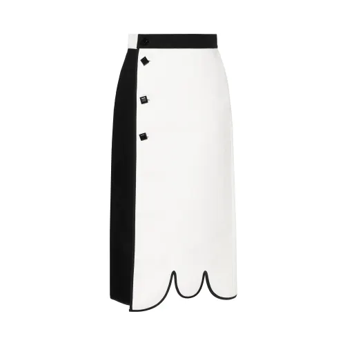 GUCCI Casual Long Skirt Women's Black White