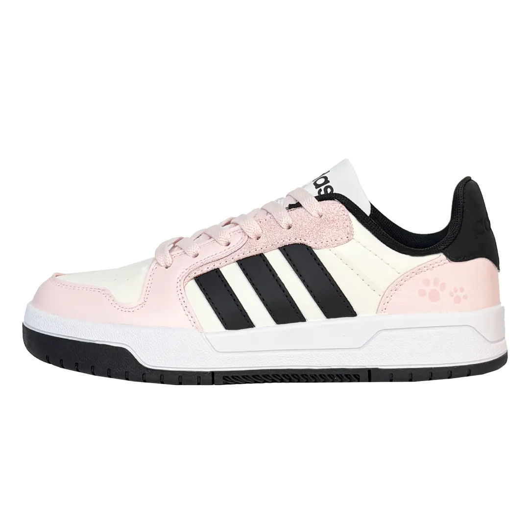 Adidas Neo Entrap Pink Dog Paw Abrasion Resistant Low top Vintage Basketball Shoes Unisex Beige Pink