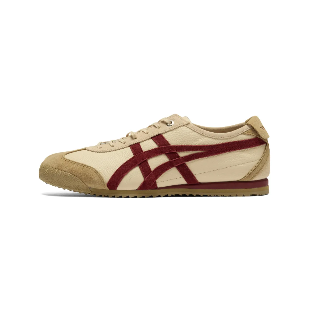 Onitsuka Tiger MEXICO 66 SD VIN Classic Vintage Low top Casual Shoes Unisex Beige Burgundy Color