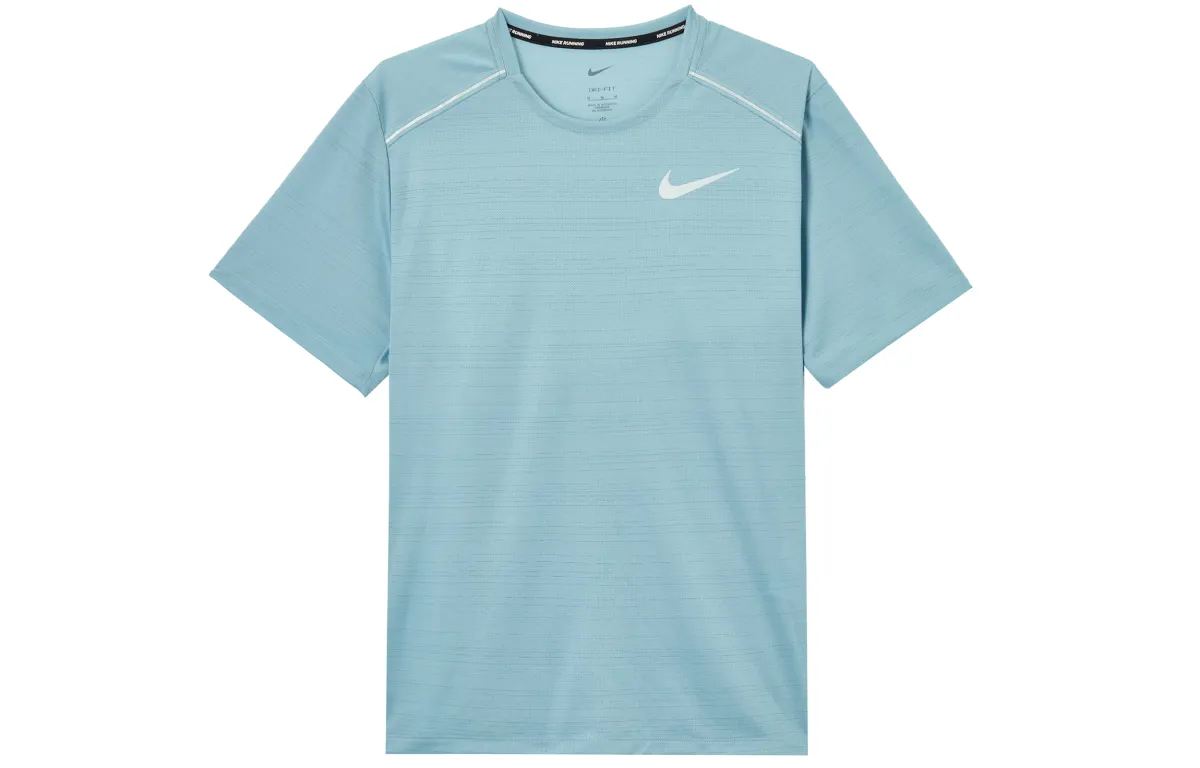 Nike T-Shirts Men's Blue Crew Neck Moderate