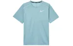 Nike T Shirts Men's Blue Crew Neck Moderate Straight Fit