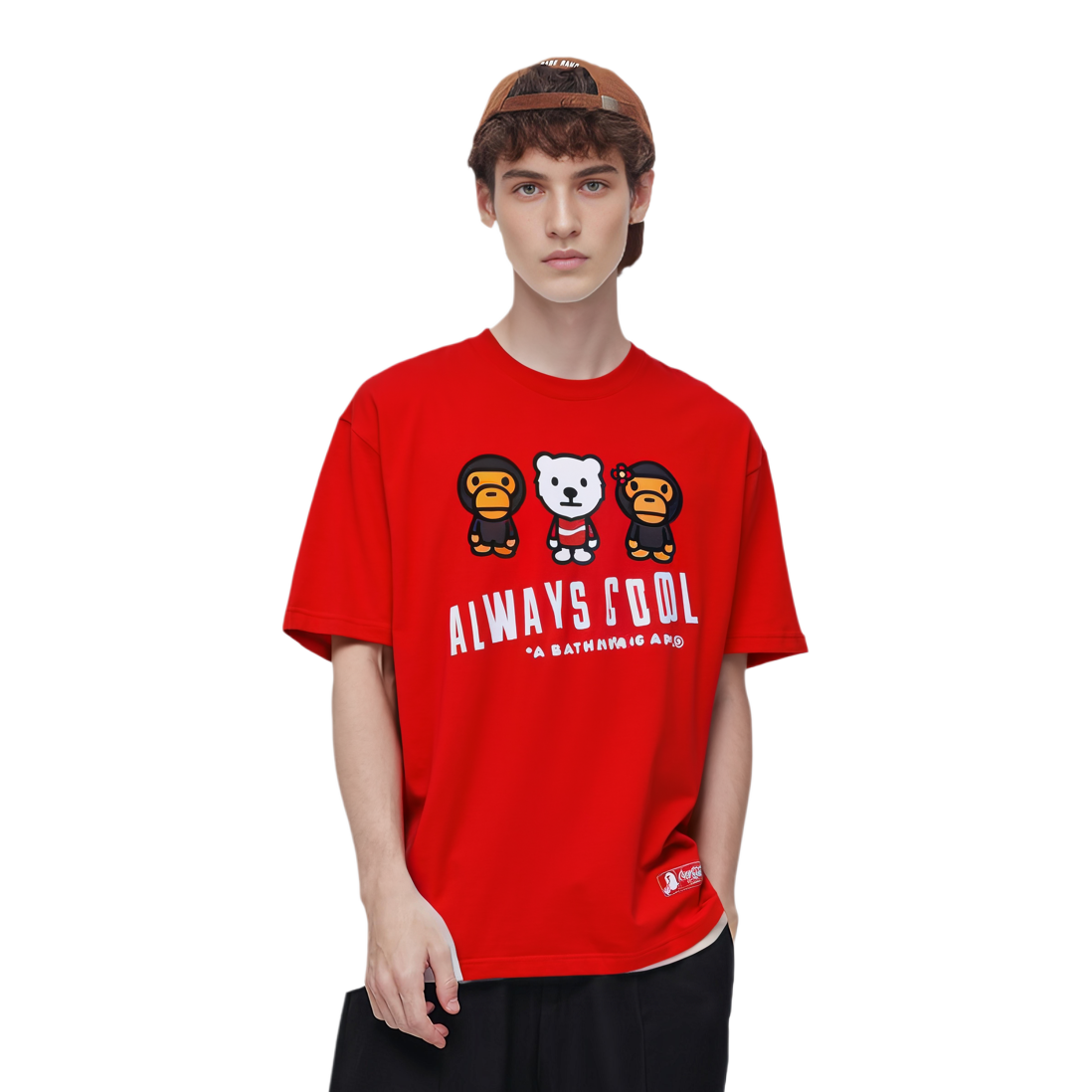 Мужская футболка A BATHING APE × Coca-Cola (белая) — Белый — фото 8