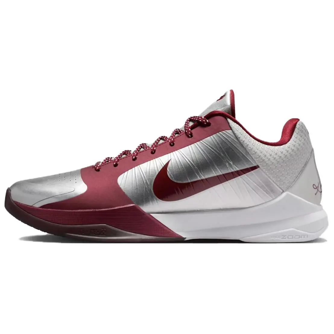 Nike Zoom Kobe 5 Rebound Grip Low top Basketball Shoes Men's Silver White