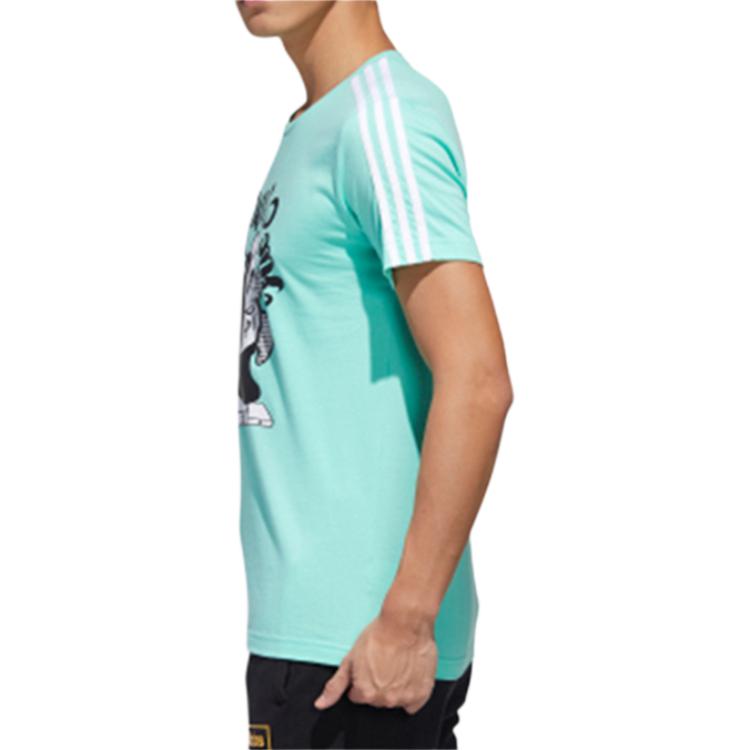 Мужская футболка adidas neo T (зеленый) — фото 5
