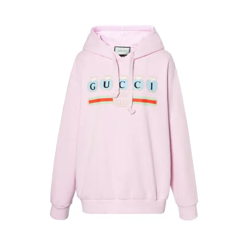 GUCCI Sweatshirts Women's Pink Hooded Moderate Regular