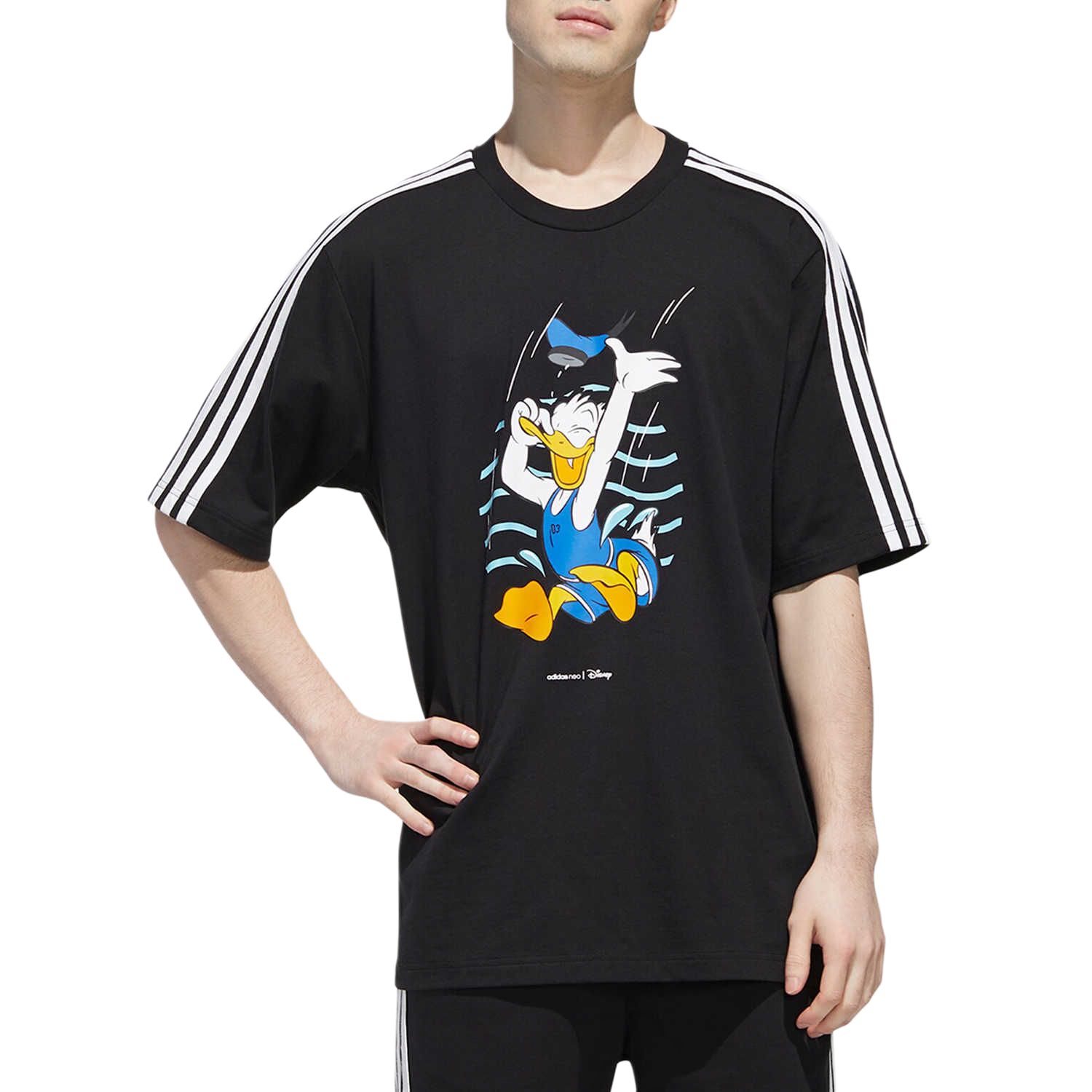 Мужская футболка adidas neo (черная) — фото 3