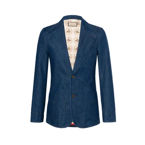 GUCCI SS23 Business Suit Coat Men's Dark Blue