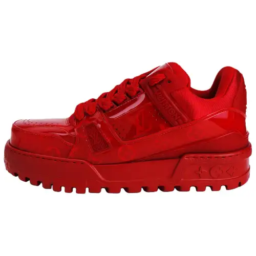 LOUIS VUITTON Trainer Maxi Low top Skateboard Shoes Men's Red