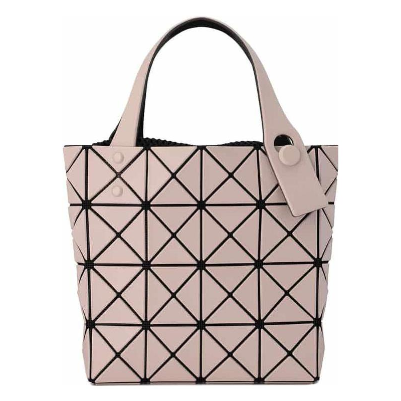 ISSEY MIYAKE Lucent Boxy PVC Basket Bag, Small Square Box, Shoulder Bag, Handbag Small Women's Milk Tea