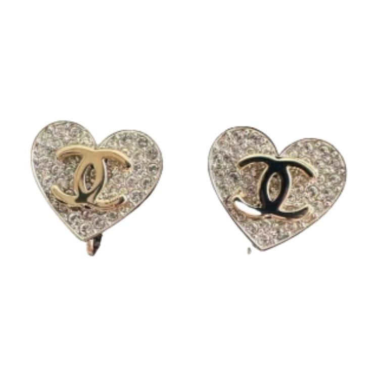 Серьги Chanel Logo (золотые)