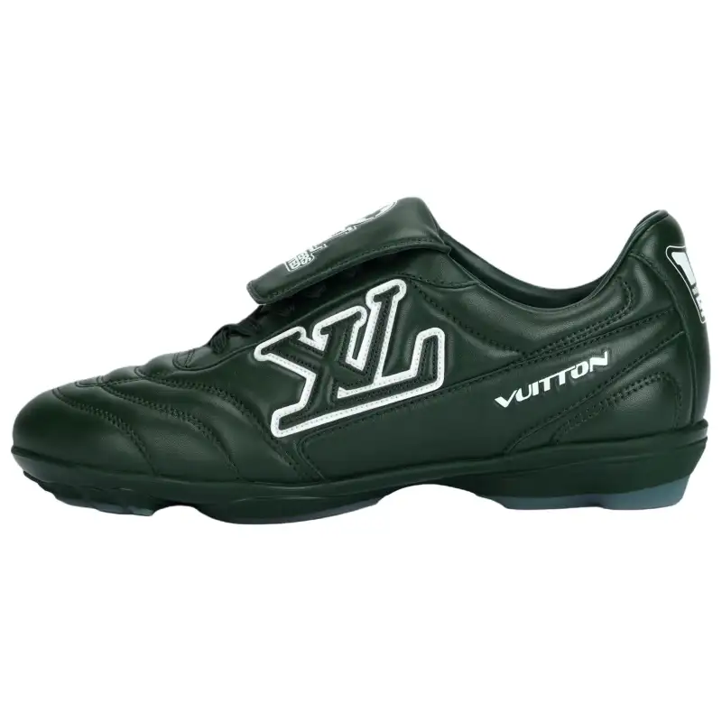 LOUIS VUITTON Soccer Footprint 2025 Spring Summer Men's Collection Sheepskin Low top Casual Shoes Men's Green