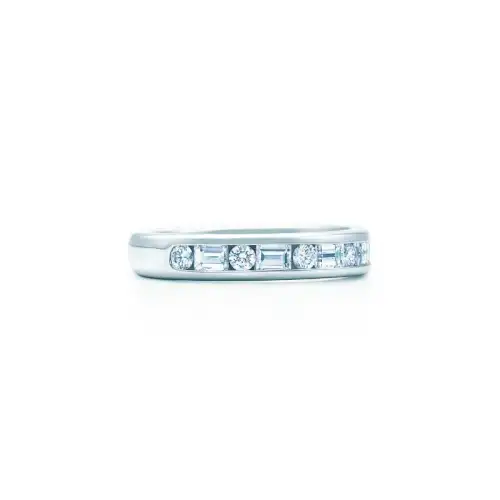 TIFFANY & CO. Platinum, Diamond Rings Women's Silver
