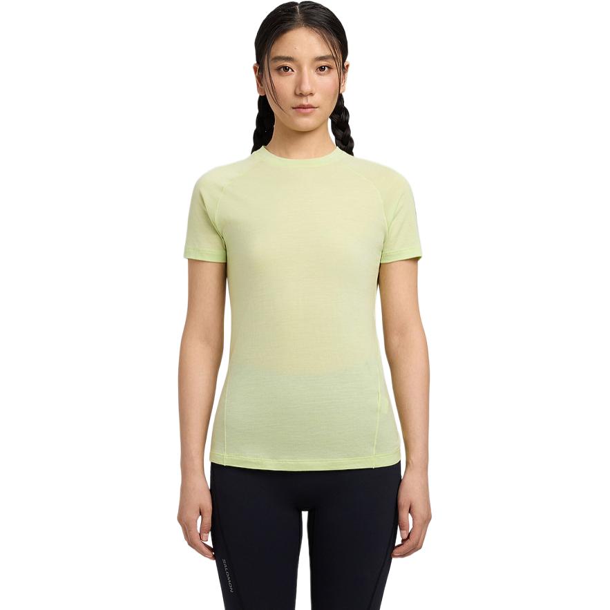 Женская футболка Salomon SALOMON PL WOOL MIX SS T (зеленая)