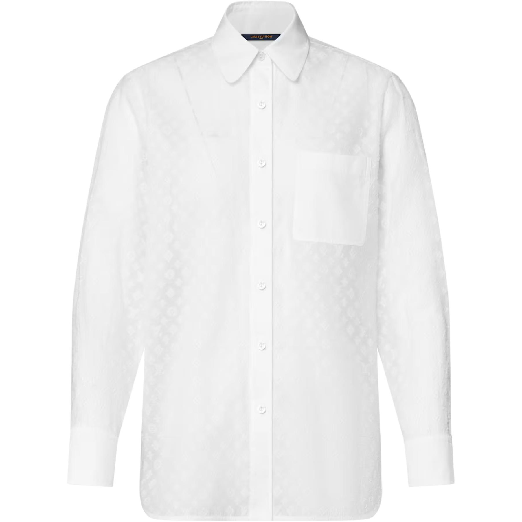 Женская рубашка Louis Vuitton LOUIS VUITTON Monogram SS26 (белая)