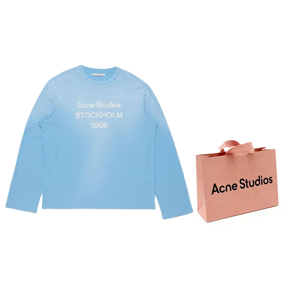 Acne Studios SS26 T Shirt Unisex Glacier Blue