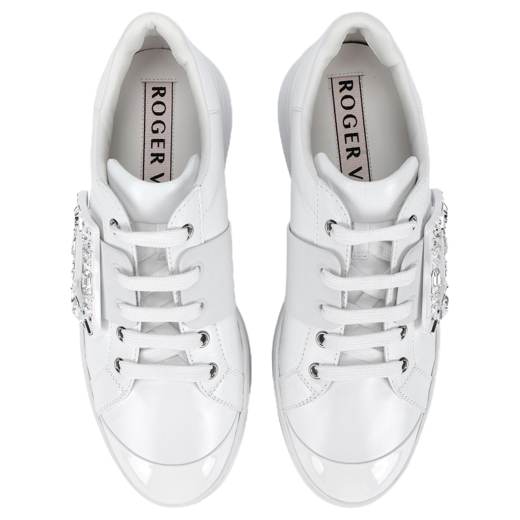 Roger Vivier Viv' Skate Strass Buckle Sneakers Women's