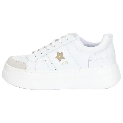 DIOR Star Cow Leather Low top Skateboard Shoes Women's White
