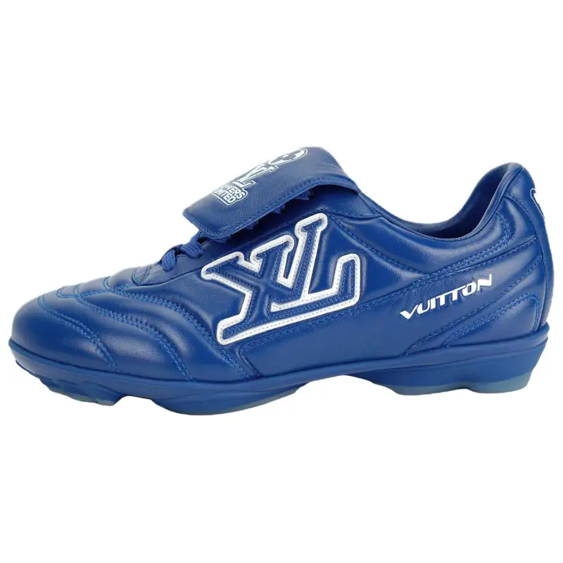 LOUIS VUITTON Footprint 2025 Spring Summer Men's Collection Sheepskin Low top Casual Shoes Men's Blue