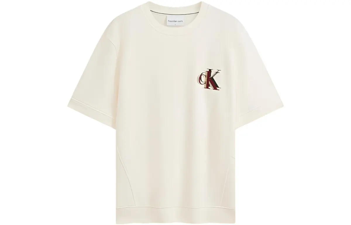 CALVIN KLEIN T Shirt Unisex Ecru
