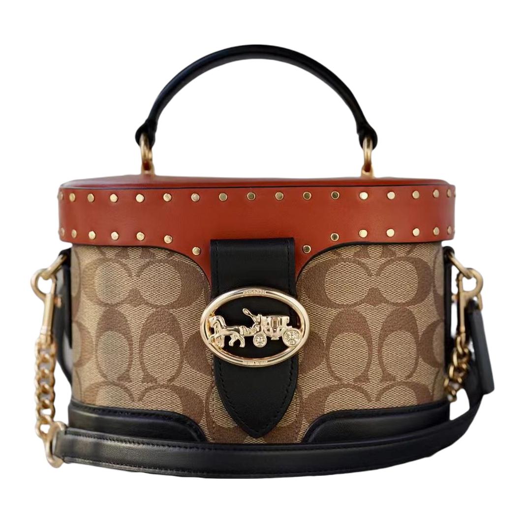 Женская сумка COACH (красно-коричневая)