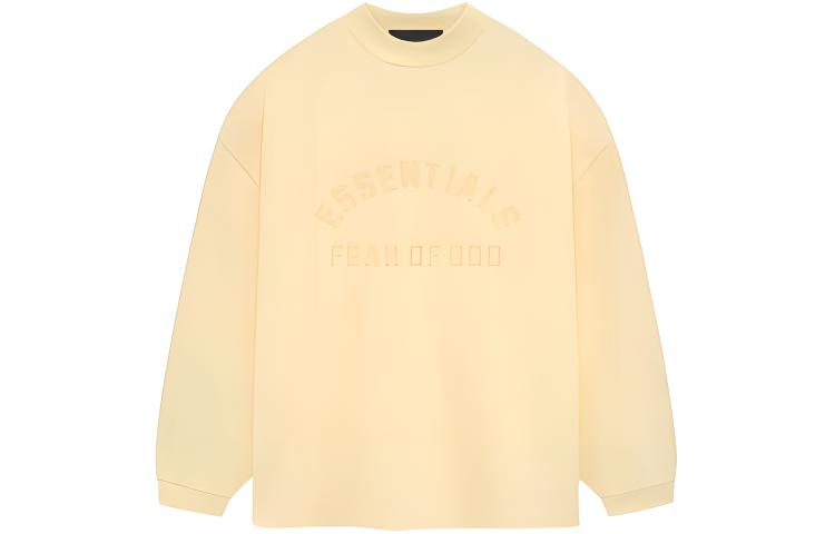 Мужской лонгслив Fear of God Essentials Longsleeve T-Shirt SS24 (желтый)