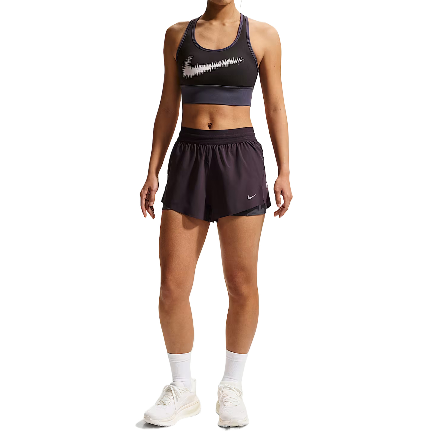 Женский спортивный топ Nike Swoosh (черный)