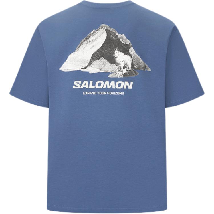 Мужская футболка Salomon Mountain GOAT (темно-синяя)