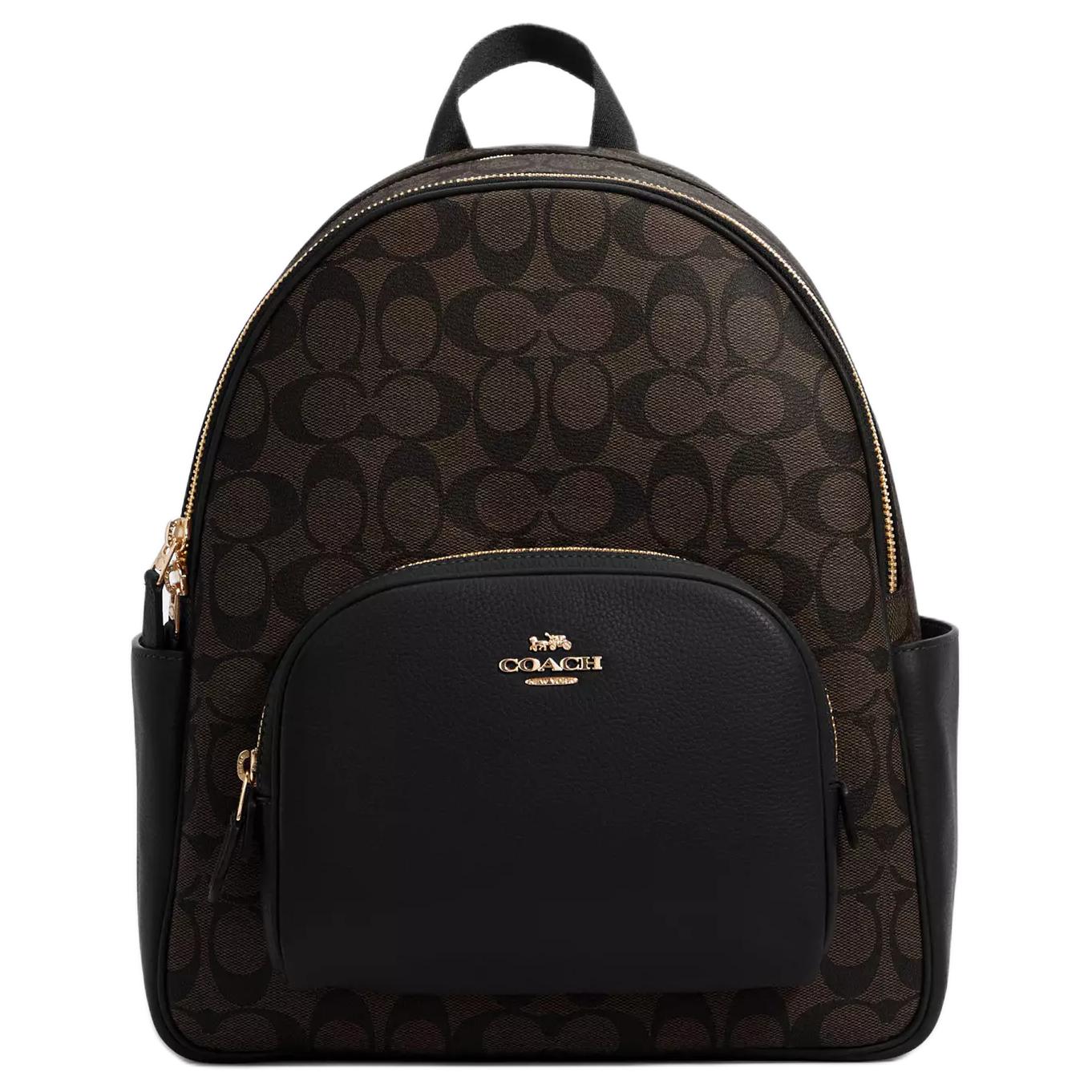 Женский рюкзак COACH Court 27 (черно-коричневый)