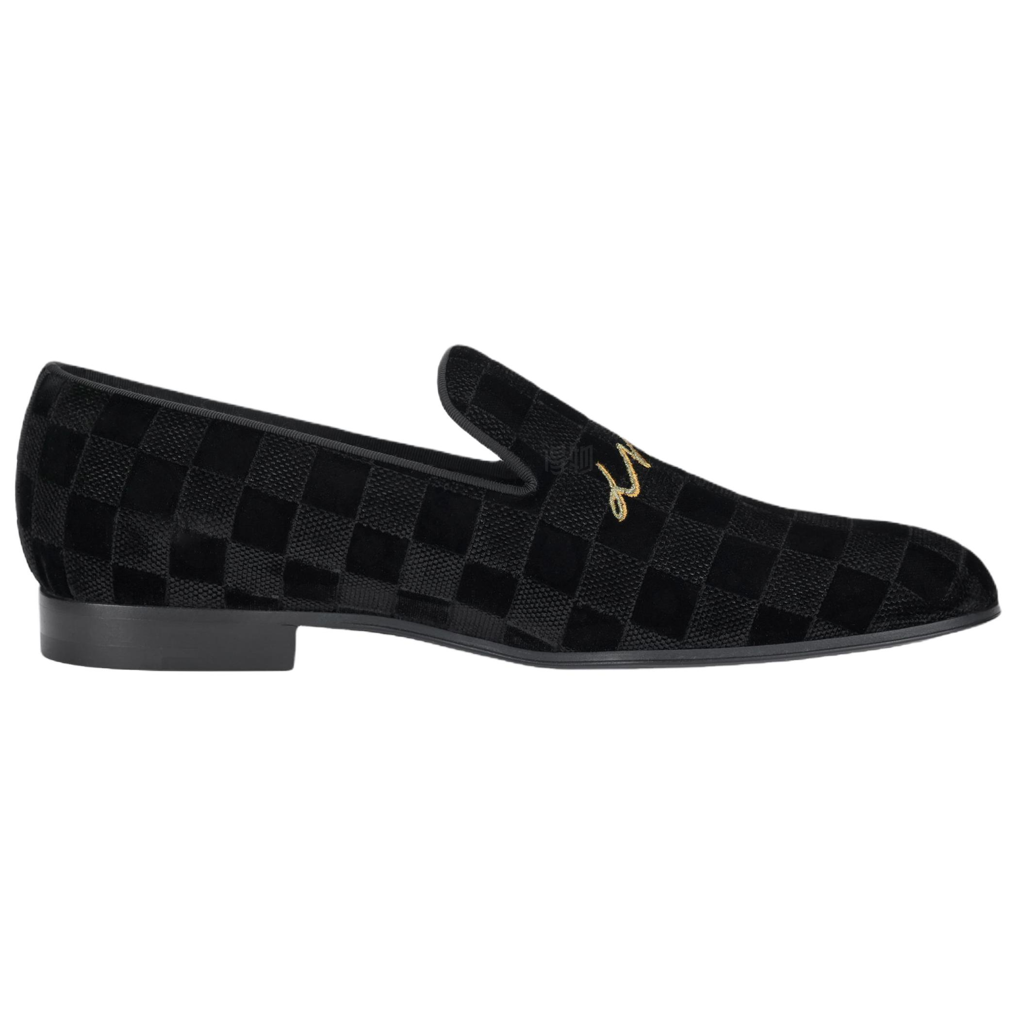 Мужские лоферы Louis Vuitton Auteuil Damier (черные) — фото 2