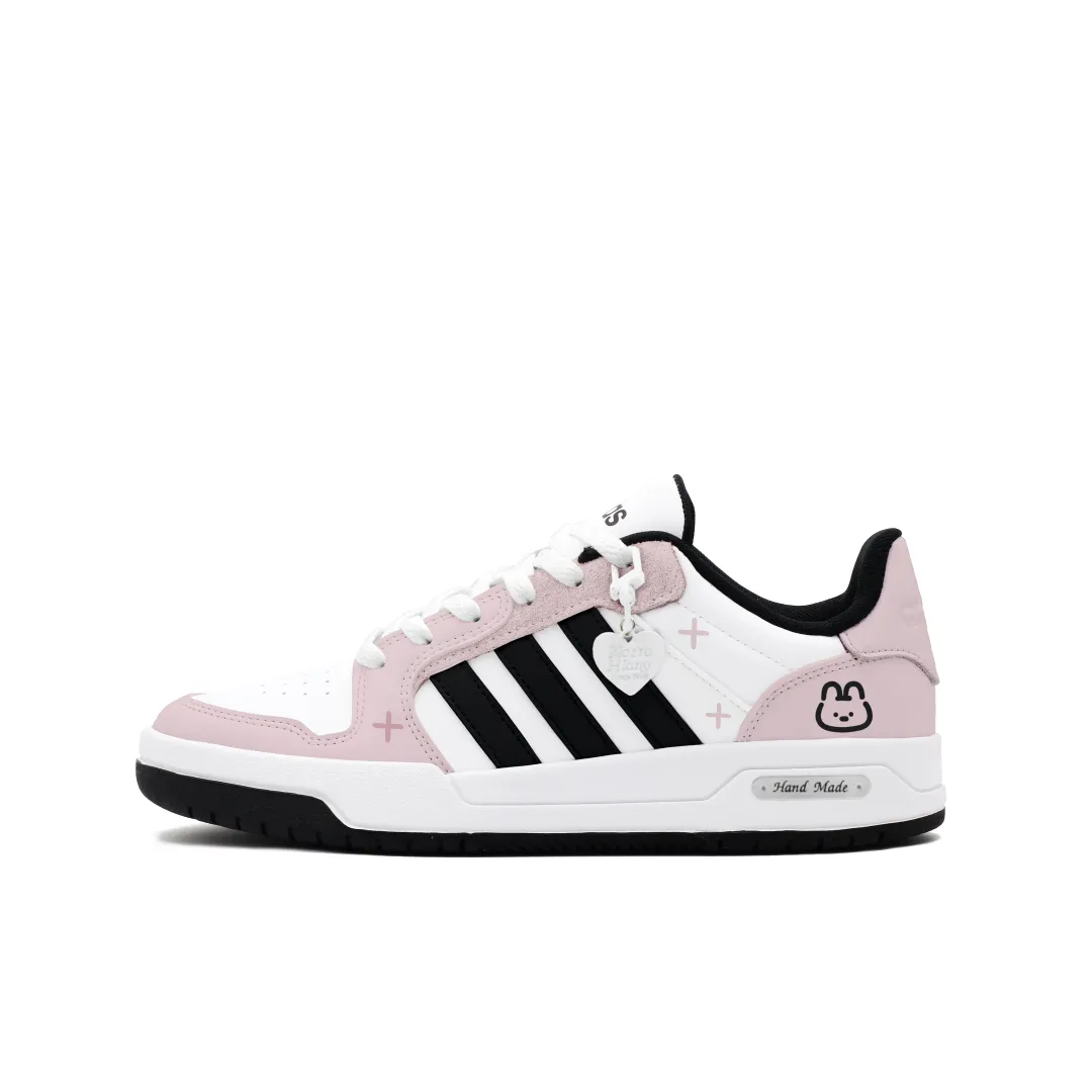 Adidas Neo Entrap Abrasion Resistant Low top Vintage Basketball Shoes Unisex Pink