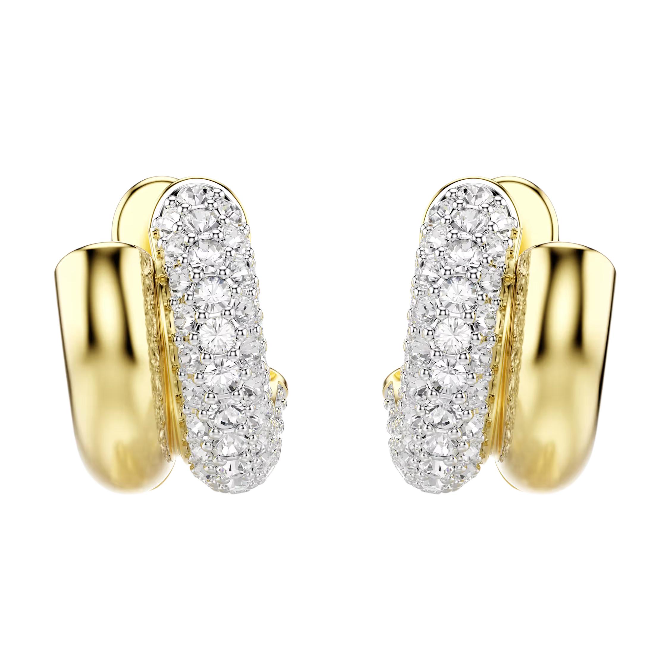 Серьги Swarovski Dextera (золотисто-белые)