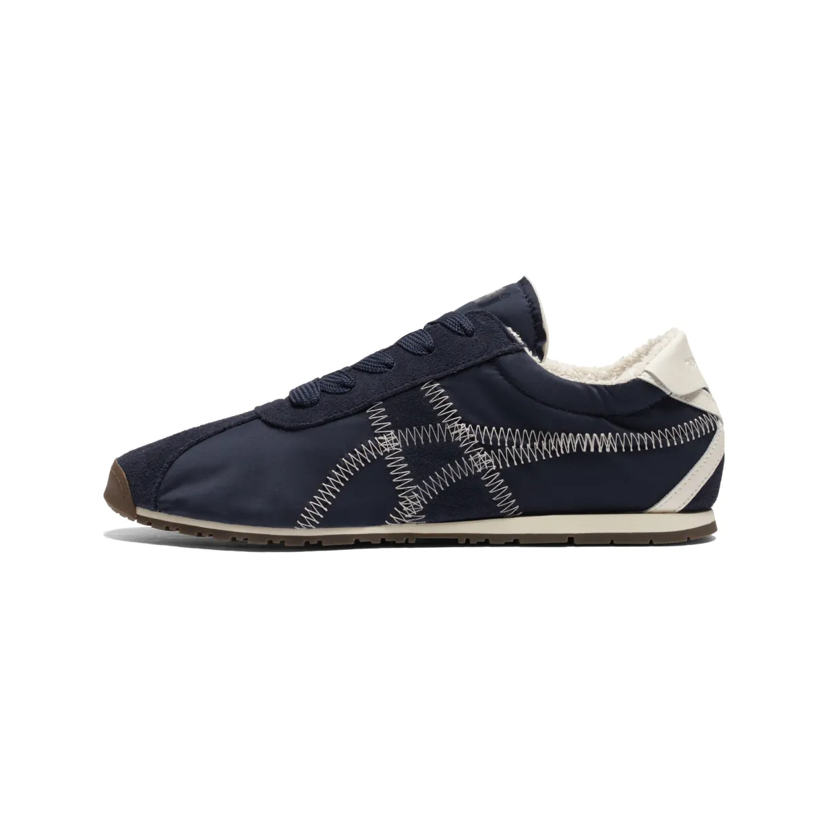 Onitsuka Tiger CORSAIR A55 Comfortable Fashion Fleece Lined Thermal Low top Casual Shoes Unisex Dark Blue