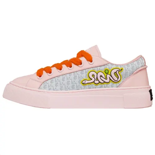 DIOR x KAWS B33 Low top Skateboard Shoes Men's Pink Limited Edition Numbered Edition