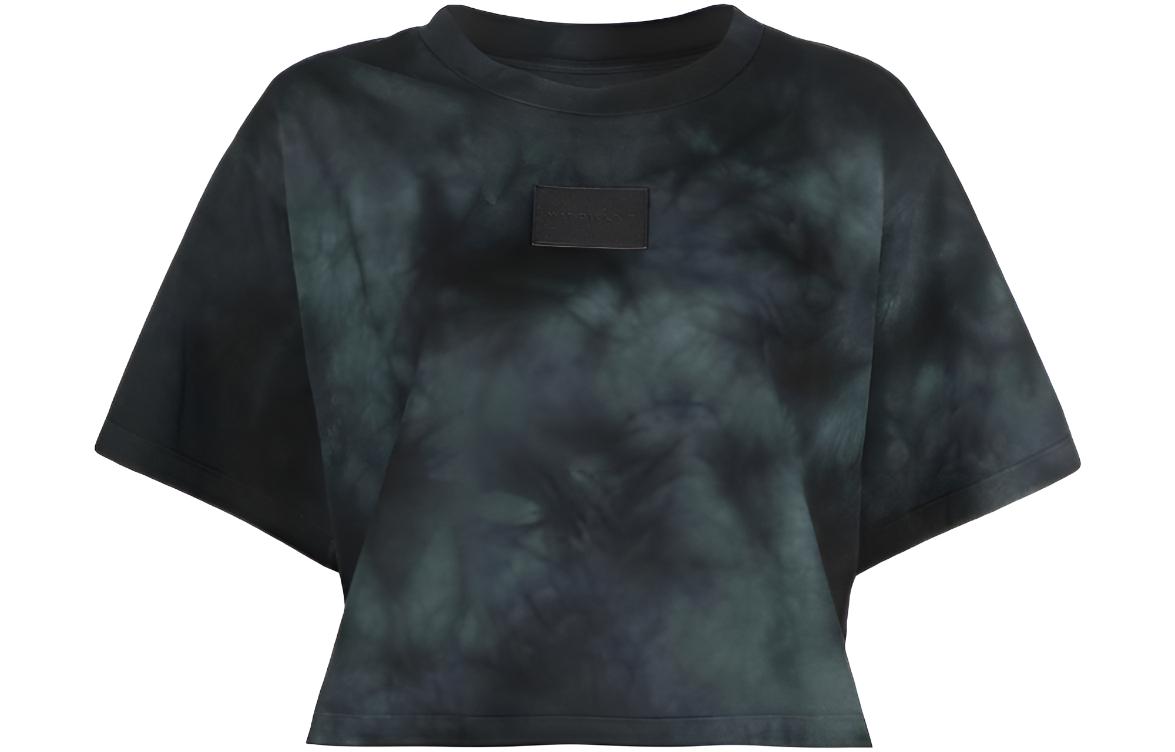 MM6 Maison Margiela Short black short sleeve T-shirt with a round collar