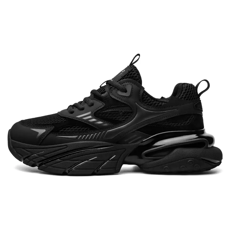 JEEP SPIRIT Darth Vader Breathable Lightweight Height Increasing Chunky Sneakers Men's Black