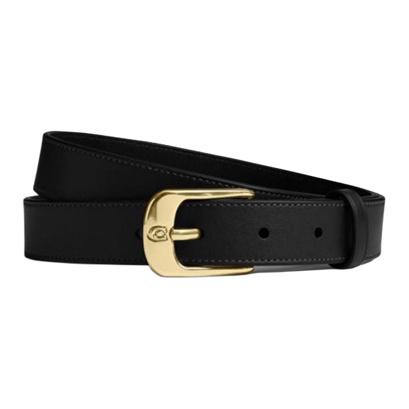 Женский ремень COACH Leather Belt (черный)