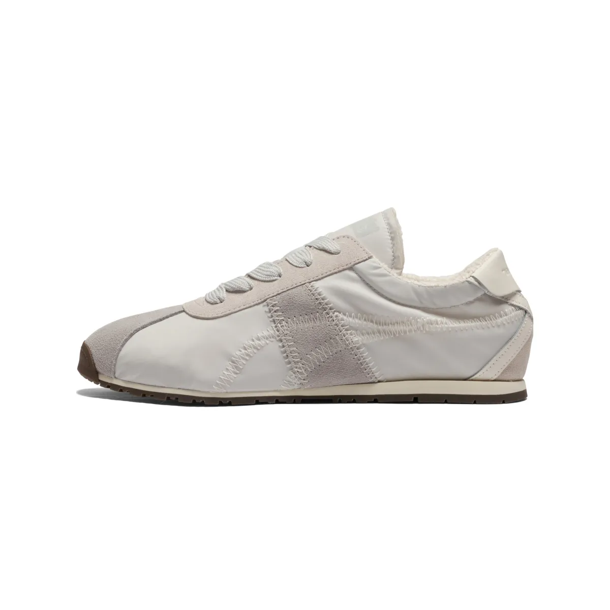 Onitsuka Tiger CORSAIR A55 Comfortable And Stylish Fleece Lined Thermal Low top Casual Shoes Unisex Beige Gray