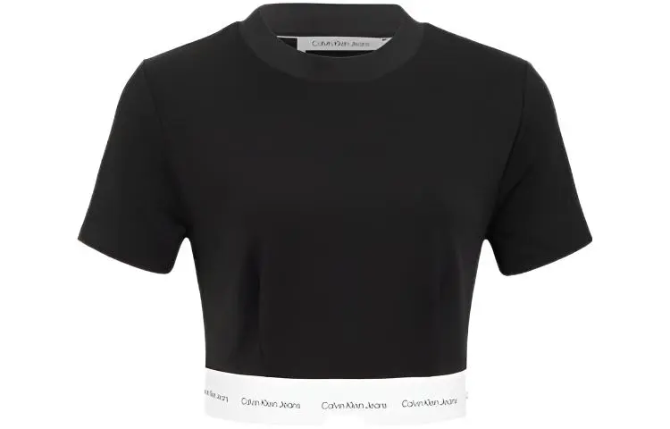 CALVIN KLEIN Solid Color Regular T Shirt Women's