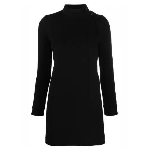 SAINT LAURENT Long Sleeved Dress Women's Black