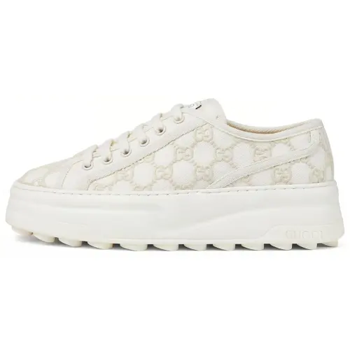 Gucci Wmns Tennis 1977 Low 'Off White Gg Embroidery' Women's