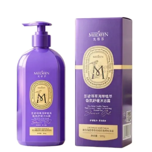Perfumed soothing shower gel with plants extract, perfume strongly flavoured, fragrant lotion, long-term effect