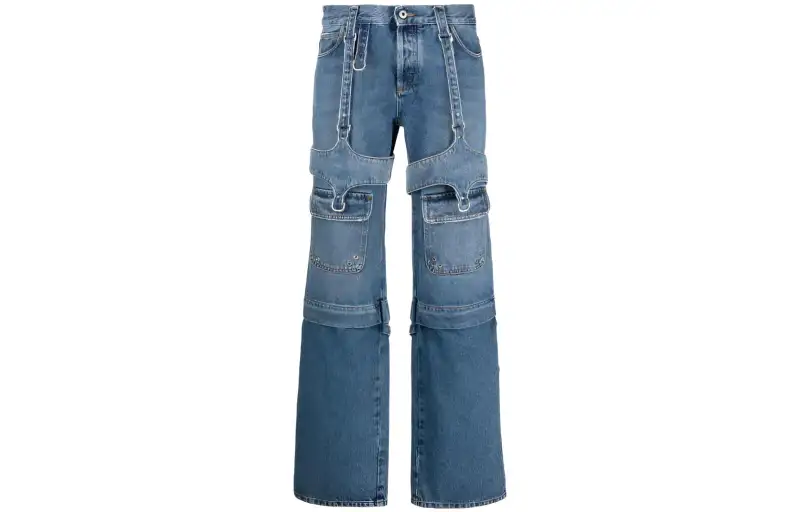 OFF WHITE Cargo Zip Straight leg Jeans