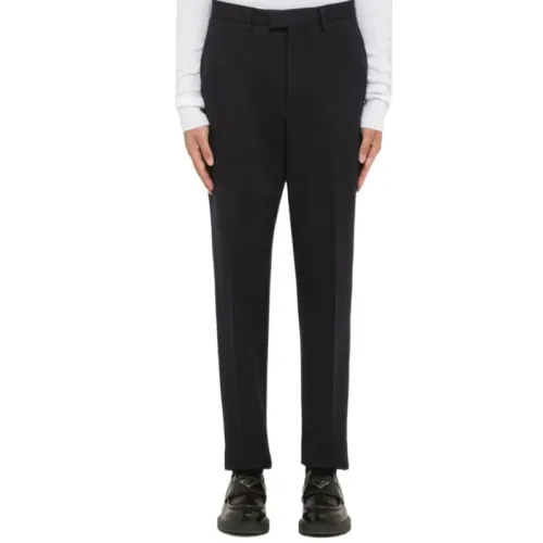 PRADA Casual Pants Men's Black Moderate Straight Fit Pants