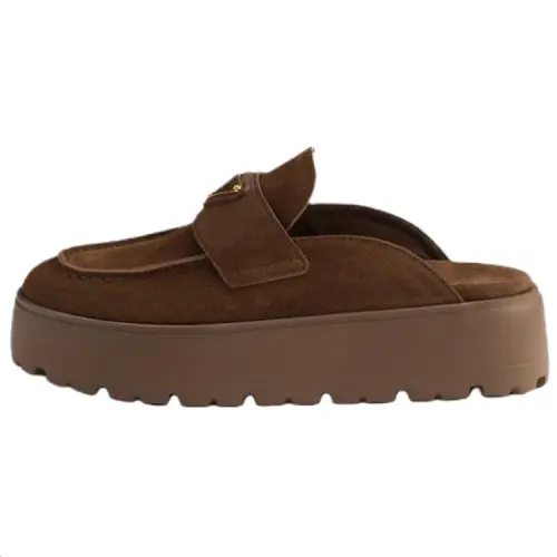 PRADA Closed Toe Slippers 4.5cm Women's Cocoa Brown
