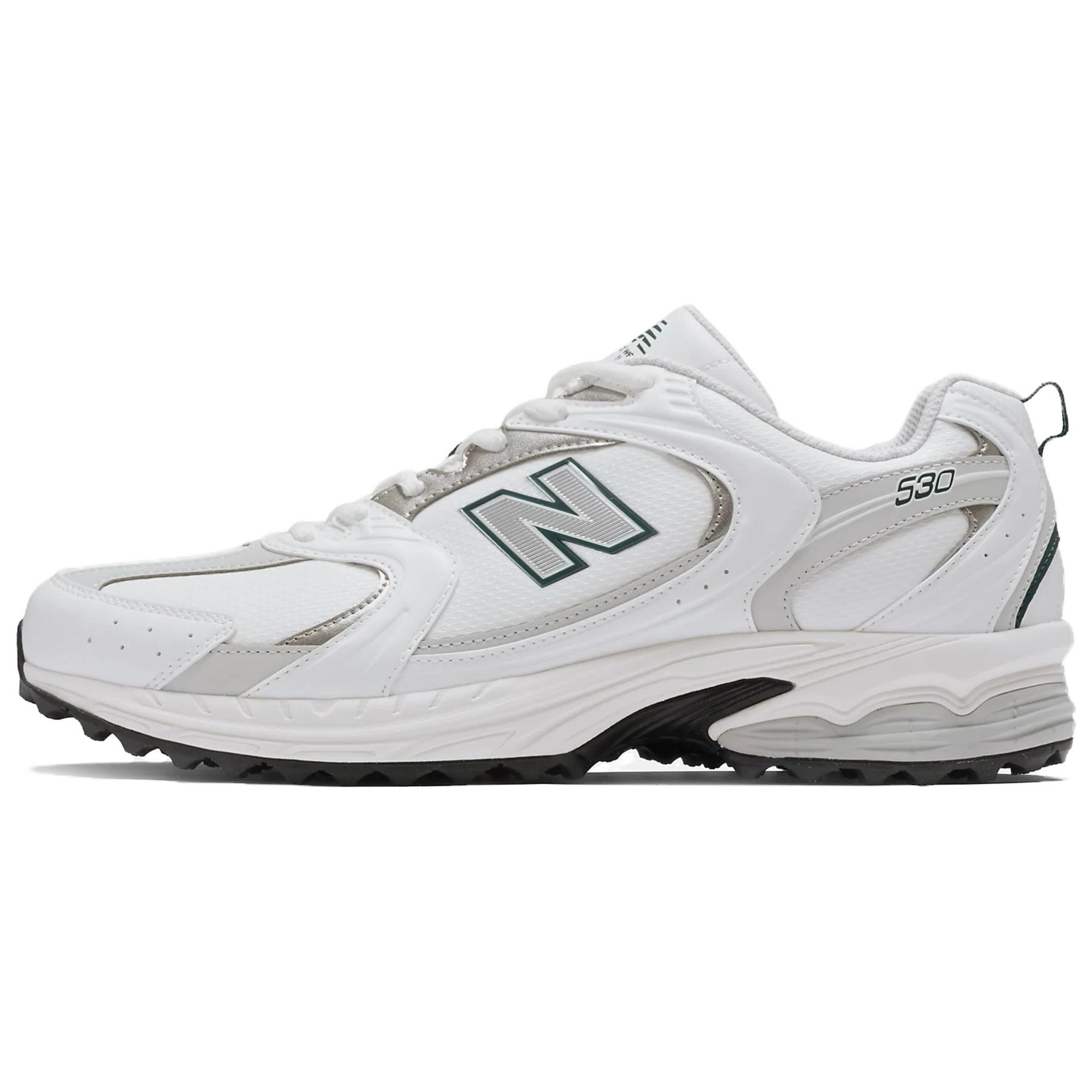 Мужские кроссовки New Balance NB 530 v1 LACE (бело-серебристые)