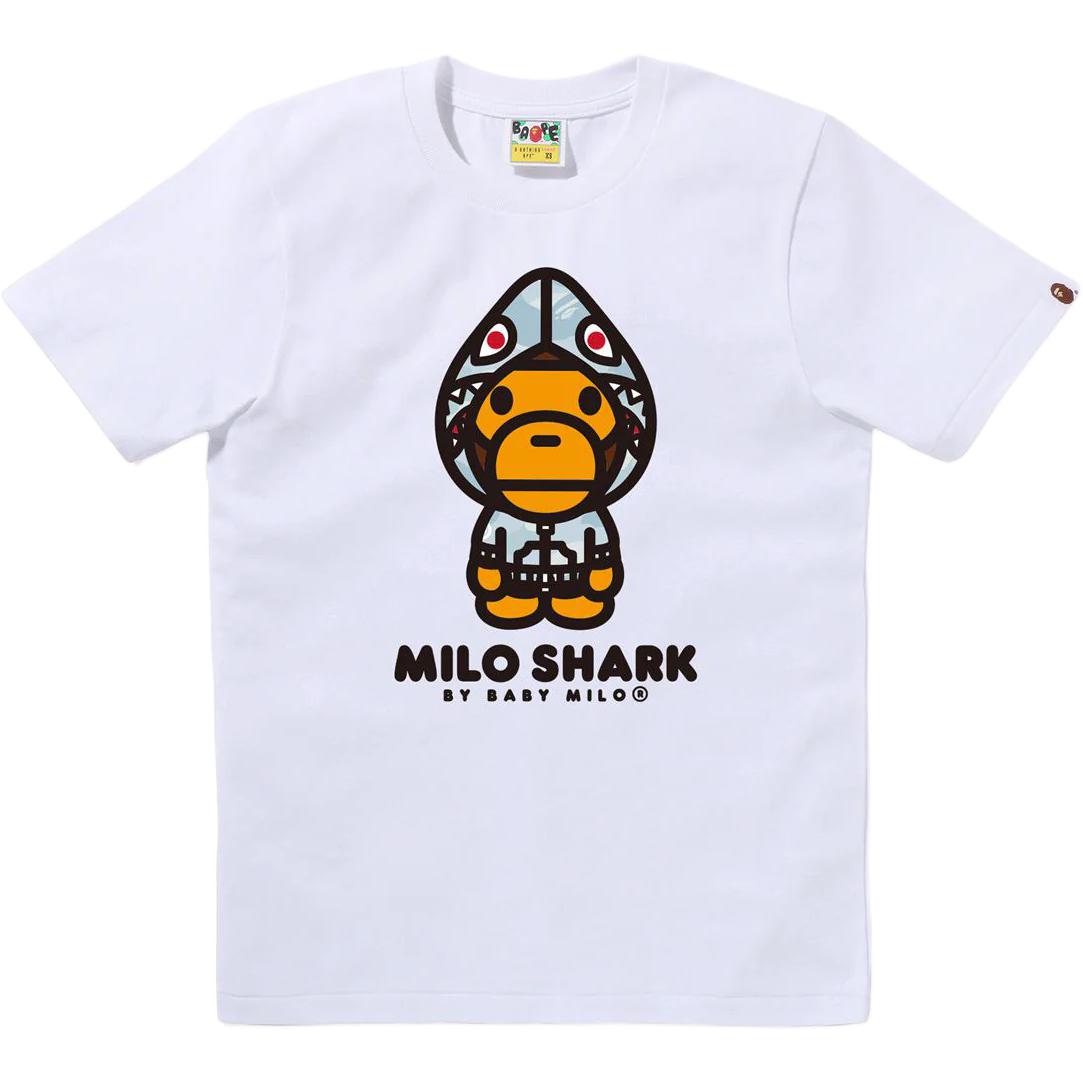 Женская футболка A BATHING APE Camo Shark (черная) — Черный — фото 4
