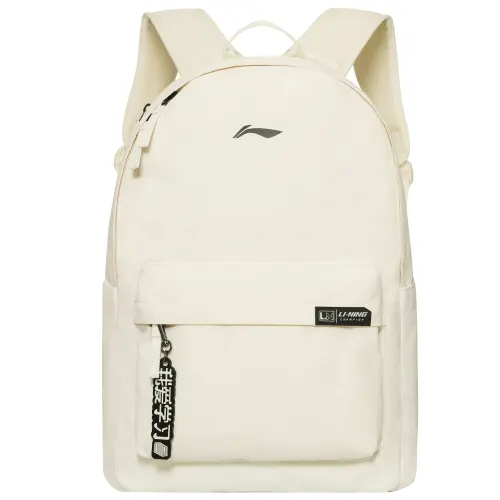 Li Ning Polyester Backpack Unisex Ecru
