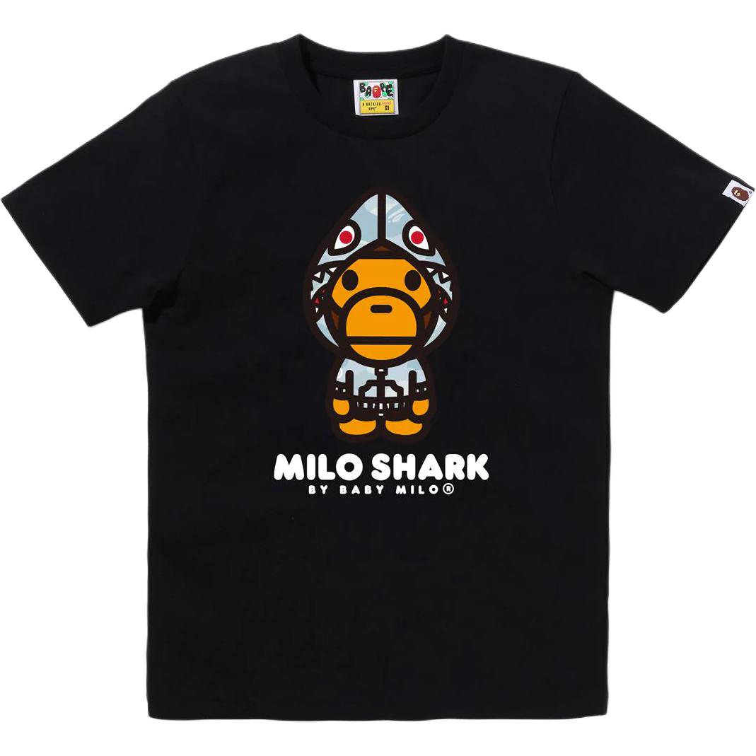 Женская футболка A BATHING APE Camo Shark (черная)