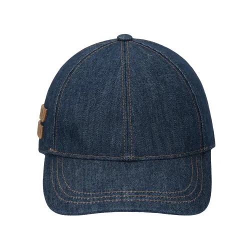 MIU MIU Fabric Baseball Caps Women's Blue